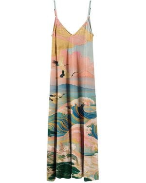 Aloha From Deer Waves Maxi Dress - Orange