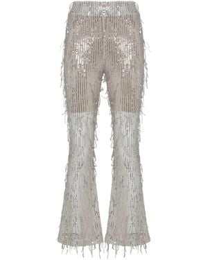 Thisisu Collection Sylvie Sequin Fringe Pant - Gray