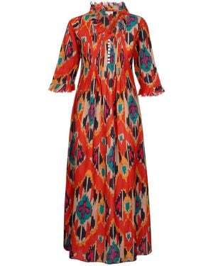 At Last Cotton Annabel Maxi Dress - Red