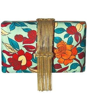 Simitri Eden Fringe Clutch Bag - Red