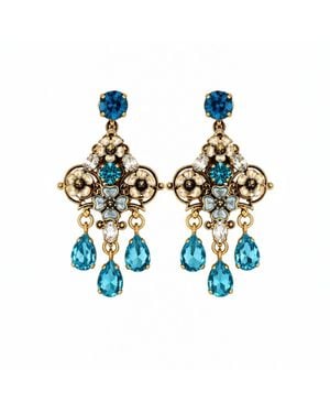 Vstyle Floral Swarovski Chandeliers - Blue