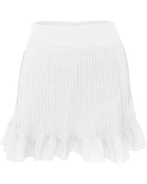 Underflirty Breeze Linen Skirt - White