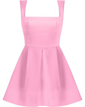 Tia Dorraine Sweet Love Flared Satin Mini Dress - Pink