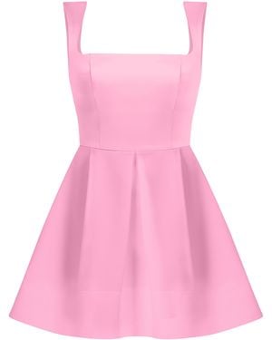 Tia Dorraine Sweet Love Flared Satin Mini Dress - Pink