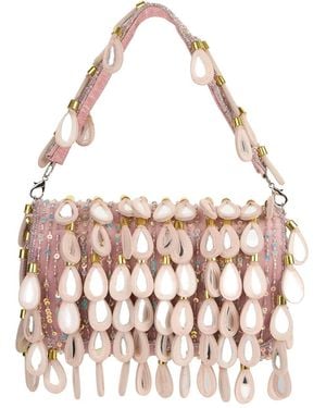 Pode Taylor Beaded Mirror Bag - Pink