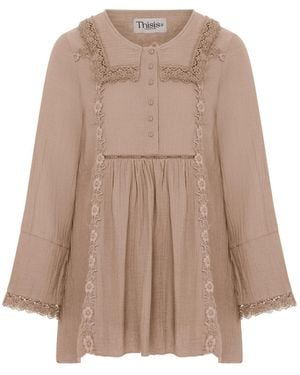 Thisisu Collection Neutrals Milan Mini Dress - Brown