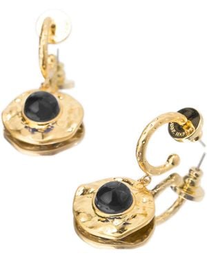 Classicharms Roaming Venus Onyx Molten Earrings - Metallic