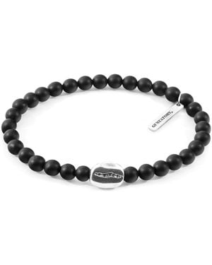 Anchor and Crew Agate Gustatory Coffee Bean & Stone Bracelet - Black