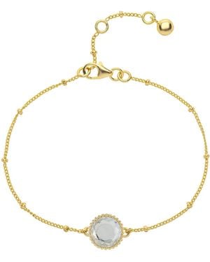 Auree Barcelona April Crystal & Gold Birthstone Bracelet - Multicolour