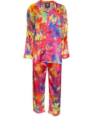 Any Old Iron Pastel Lightning Pyjamas - Red