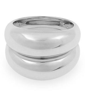 Cote Cache Lux Dome Ring Set - White