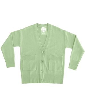 Zenzee Cashmere V-Neck Cardigan - Green
