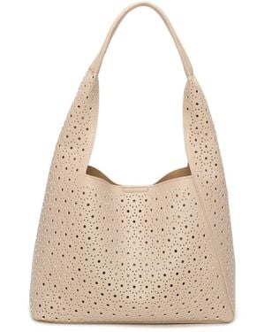 Lilly Loves Cream Cut Out Shoulder Bag - Natural