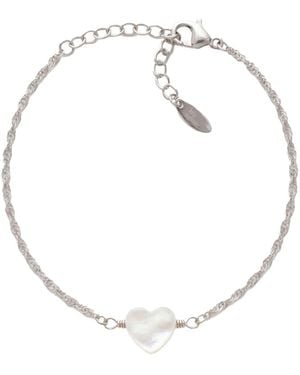 Kris Nations Mother Of Pearl Heart Bracelet - Metallic