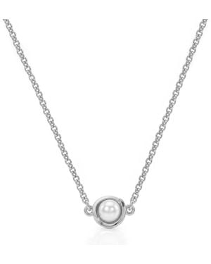 Unaloe Natural Pearl Necklace - Metallic
