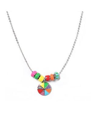 Pinnole Wheel Of Fortune Necklace - Metallic