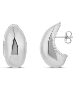 SHYMI Textured Bean Hoops - Metallic