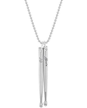 True Rocks Sterling Signature Drumstick Pendants - Metallic