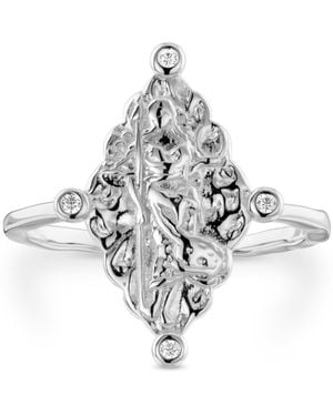 Aaria London Goddess Selena Ring - White