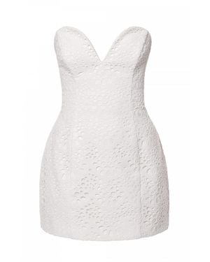 AGGI by HALEWSKI Azalia Off Lace Embroidered Mini Dress - White