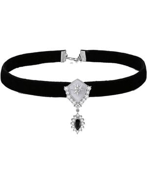 Retro Chic Galaxy Guardian Necklace - Black