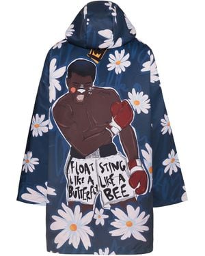 King Naked Like A Butterfly Raincoat - Blue