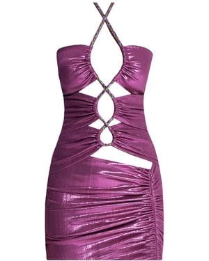 Nur Karaata Revka Mini Dress - Purple