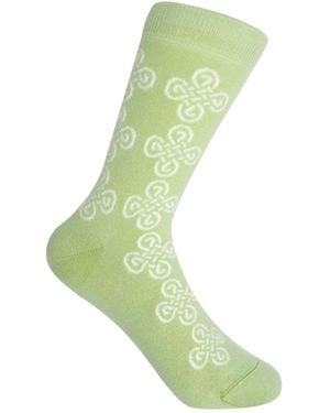 Peper Harow - Made in England Knot Socks - Green