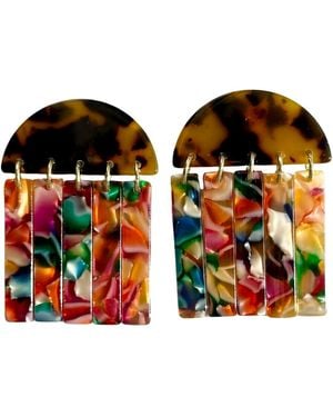 CLOSET REHAB Fringe Earrings - Orange