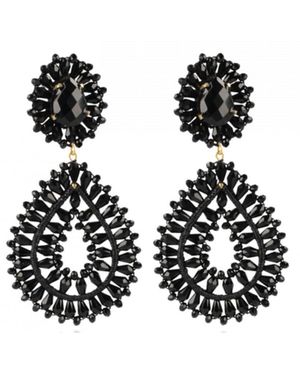 LOTT.gioielli Earrings Apollo Double Drop - Black