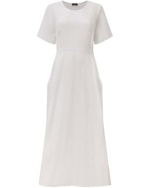 James Lakeland Linen Pocket Midi Dress - White