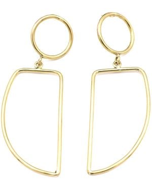 Lala Salama Geometric Circle Earrings - Metallic