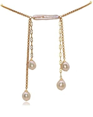 Marquise Swim Necklace - Metallic