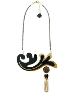 Gissa Bicalho Necklace Plastron Rosebush - White