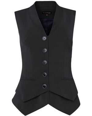 Tia Dorraine Magnetic Power Fitted Single-breasted Waistcoat - Black