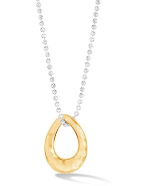 Dower & Hall Entwined Small Oval Pendant - Metallic