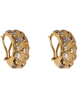 Bounkit Amaya Hoops Clear Pierced - Metallic