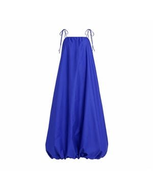 Serotoninn Sunna Ballon Hem Maxi Dress - Blue
