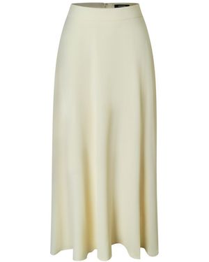 Smart and Joy Neutrals Flared Midi Skirt - Multicolour