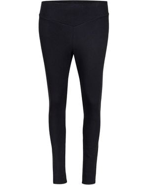 Oh!Zuza Cotton Ribbed Yoke Leggings - Blue