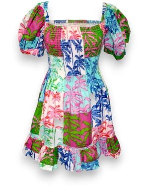 Mary Marshmallow Poppy Short Dress - Blue