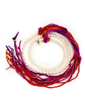 Persia Dona Jewelry Exotic Pearl Necklace - Red