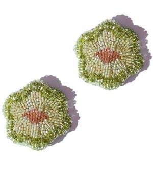 Simitri Moss Bloom Earrings - Green