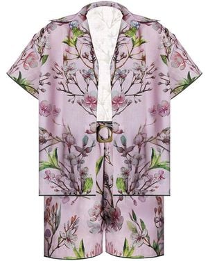 Nur Karaata Palm Reverie Co Ord Set - Purple