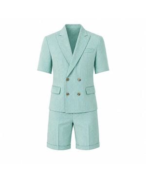 Maui X Lolita Gio Seersucker Tailored Short Set - Green