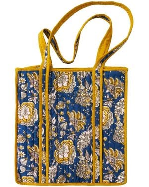 Inara Midnight Marigold Tote Bag - Blue