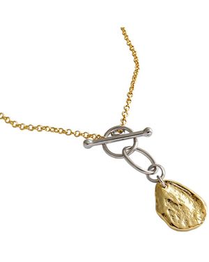 Janus Edinburgh Lawers Nugget Vermeil Nugget Toggle Necklace - Metallic