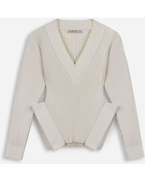 Nocturne Neutrals Soft Knit Top - White