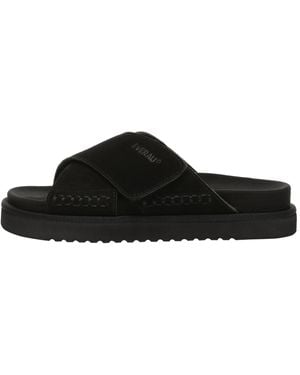 EverAu Australia Rose Leather Sandals - Black