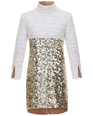 RUE AGTHONIS Littoral Golden Dress - White